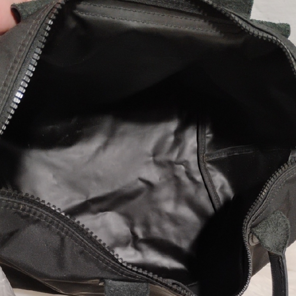 SALE! Like New Longchamp Le Pliage Black Nylon/Leather Small Tote W Strap - Picture 13 of 14